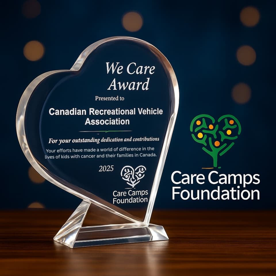 L'Association canadienne des véhicules récréatifs honorée par un prix national pour son initiative de collecte de fonds en faveur des camps pour enfants atteints de cancer